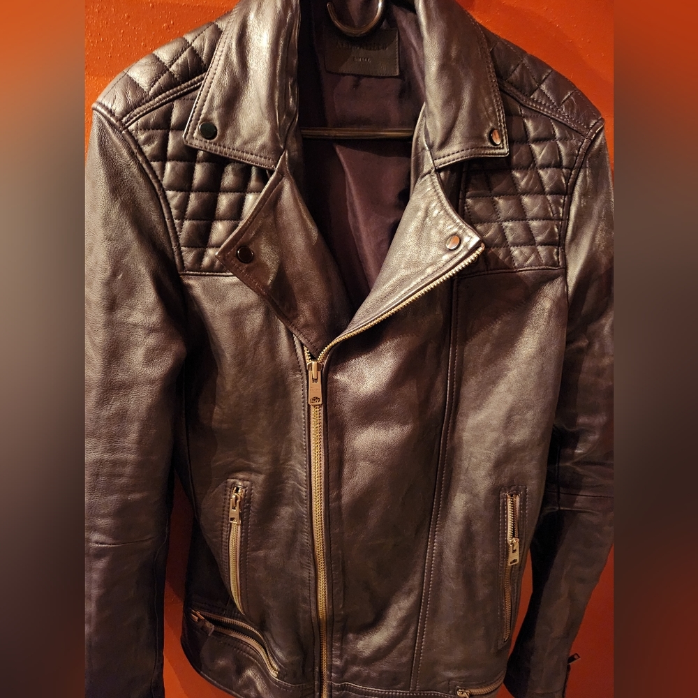 Allsaints spitalfields leather jacket